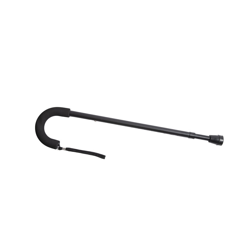 Crook Handle Adj Stick, Black