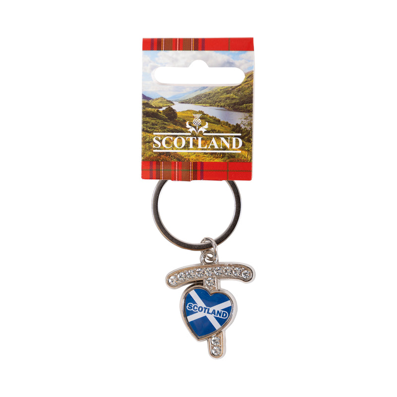 Sct Diamond Alpahbet Keyring - T