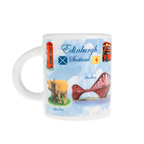 Mini Mug White - Edinburgh Multi