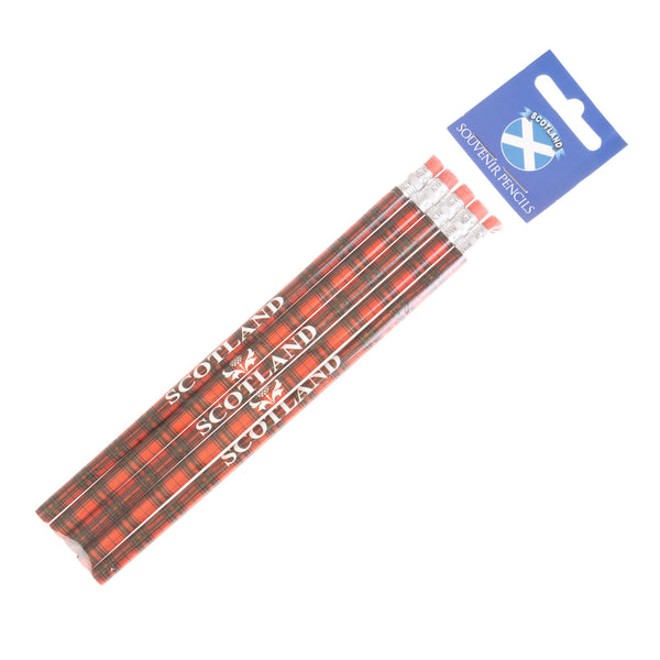 5 Pack Scotland Pencil Tartan/Scotland