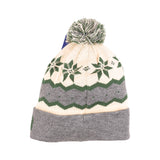 Ski Hat - Cream/Green-Scotland