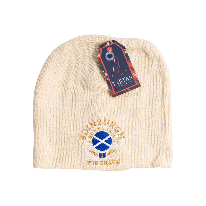 Beanie Hats Circle Edin/Scot/Flag/Brave