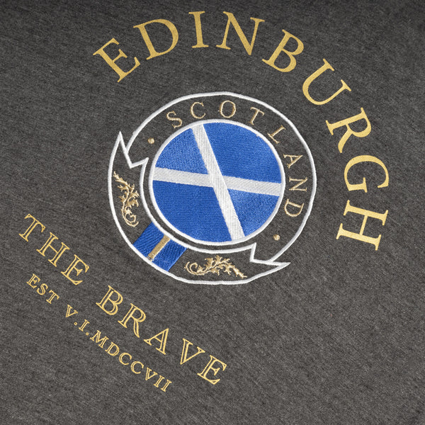 T-Shirt Gold Circle Edin/Scot/Flag/Brave