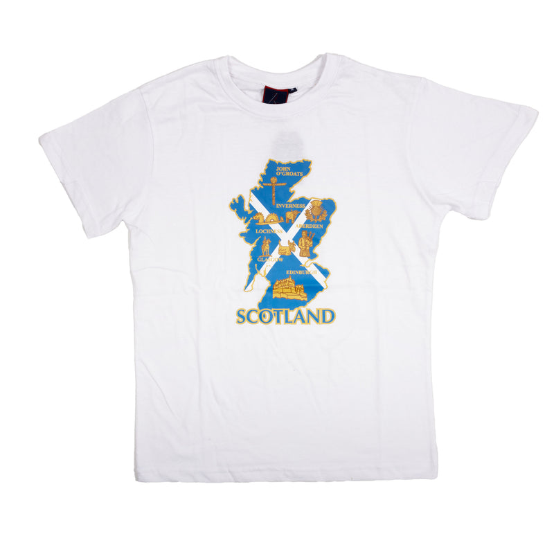 Adults Tshirt Scotland Map