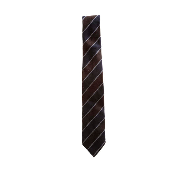 Craigmill Lambswool Tie Navy/White/Brown