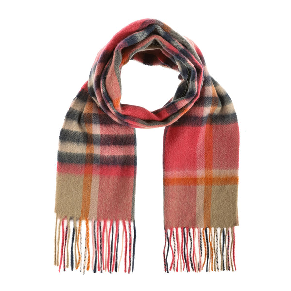 Edinburgh 100% Lambswool Tartan Scarf Macdonald White Mix