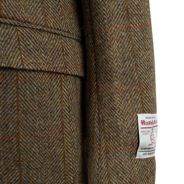 Men's Barra Harris Tweed Jacket Hb310-B5 Green Check Mustard