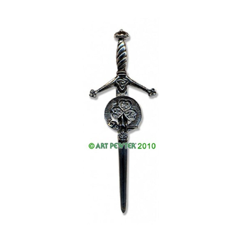 Art Pewter Kilt Pin Shamrock