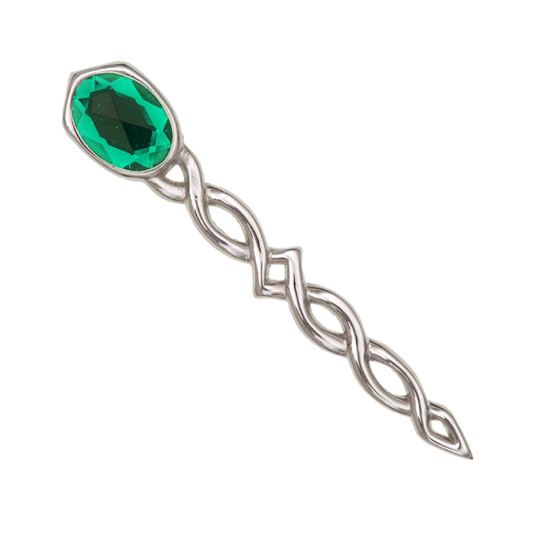 Argyll Interlace Kilt Pin Green