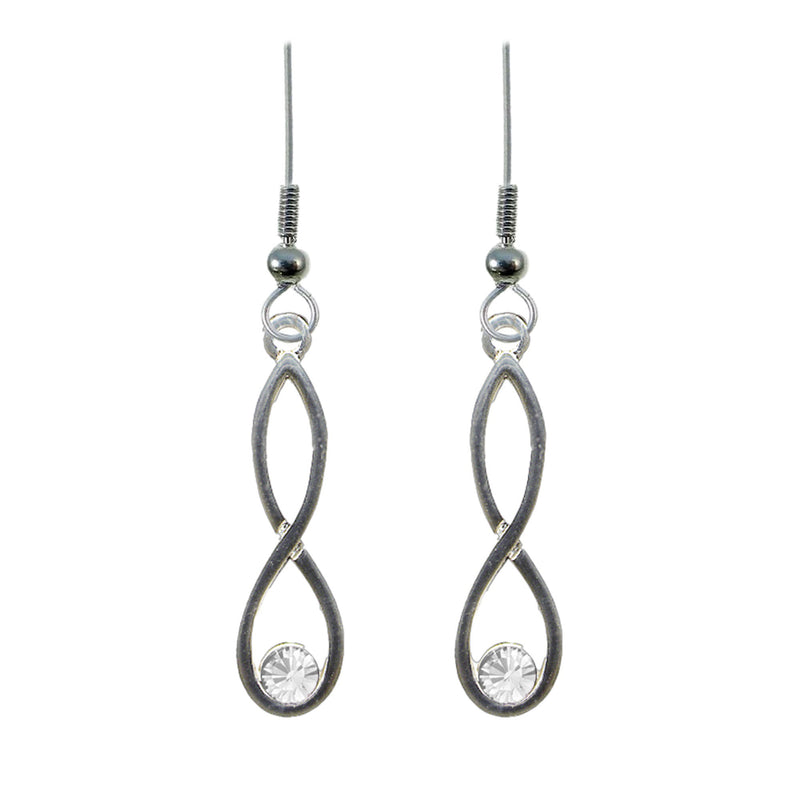 Colonsay Knot Earrings Crystal