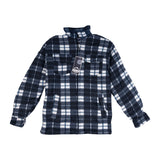 Men's Casual Tartan Sherpa Jacket Grey/White Check