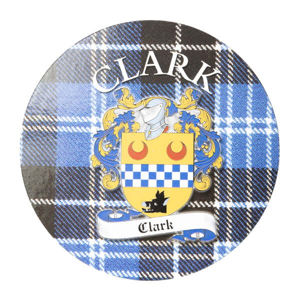 Clan/Family Name Round Cork Coaster Clark S