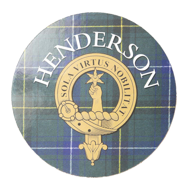 Clan/Family Name Round Cork Coaster Henderson