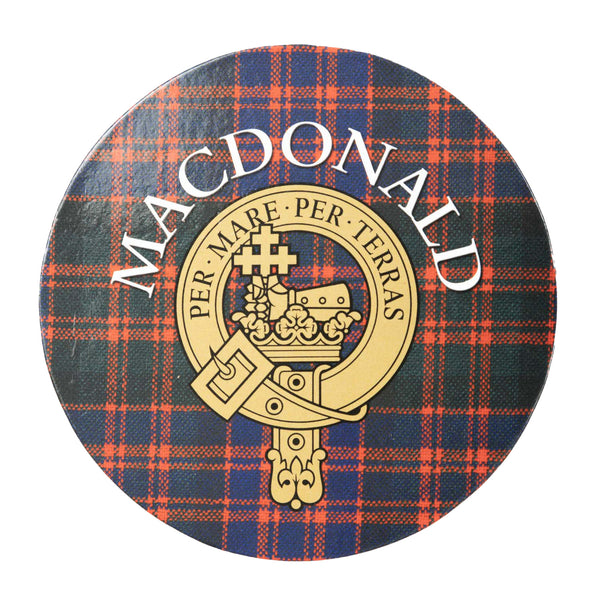 Clan/Family Name Round Cork Coaster Macdonald