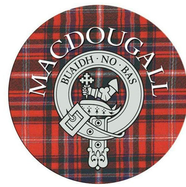 Clan/Family Name Round Cork Coaster Macdougall