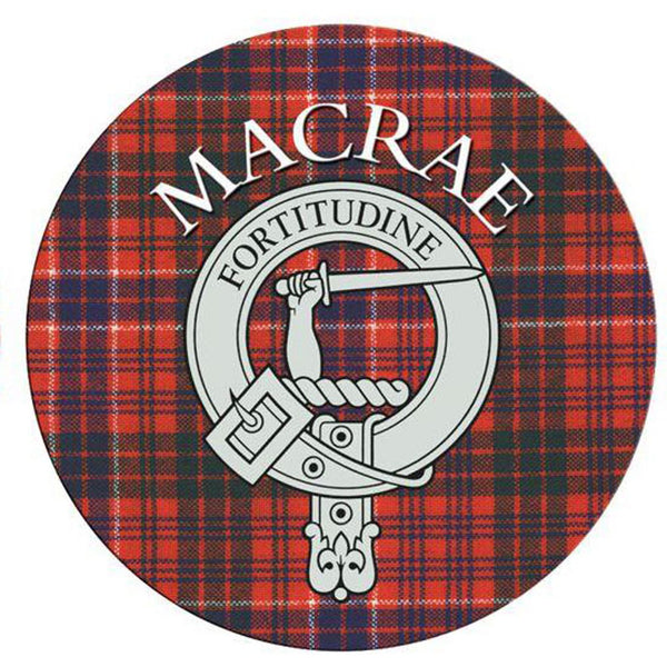 Clan/Family Name Round Cork Coaster Macrae