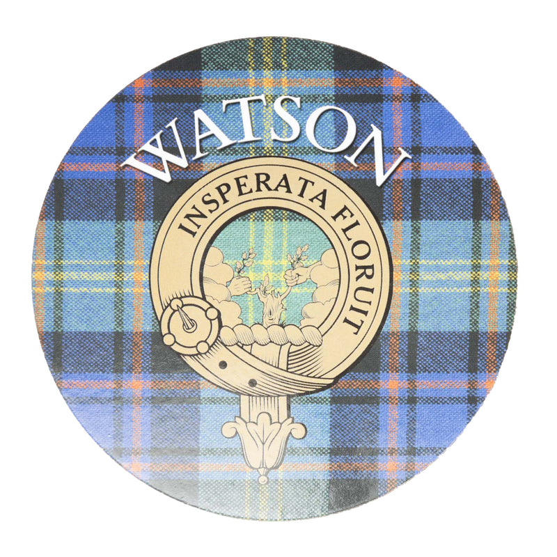 Clan/Family Name Round Cork Coaster Watson S