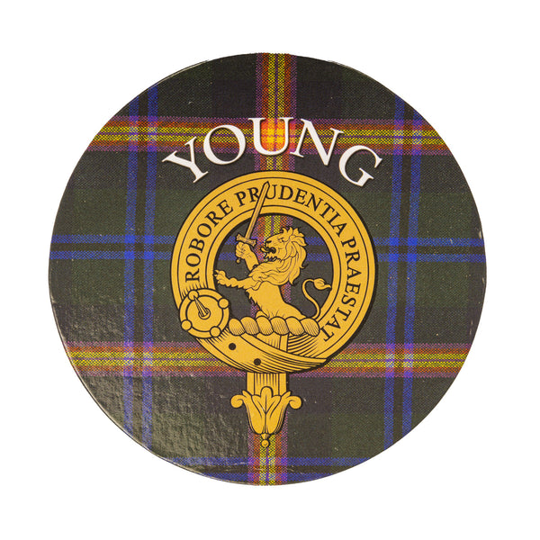 Clan/Family Name Round Cork Coaster Young S