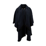 Ladies Wool Blend Reversible Cape Navy/Black Watch