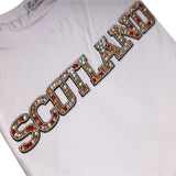 Ladies Diamante Scotland T-Shirt White