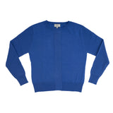 100% Cashmere Ladies Cardigan Sweater Cornflower