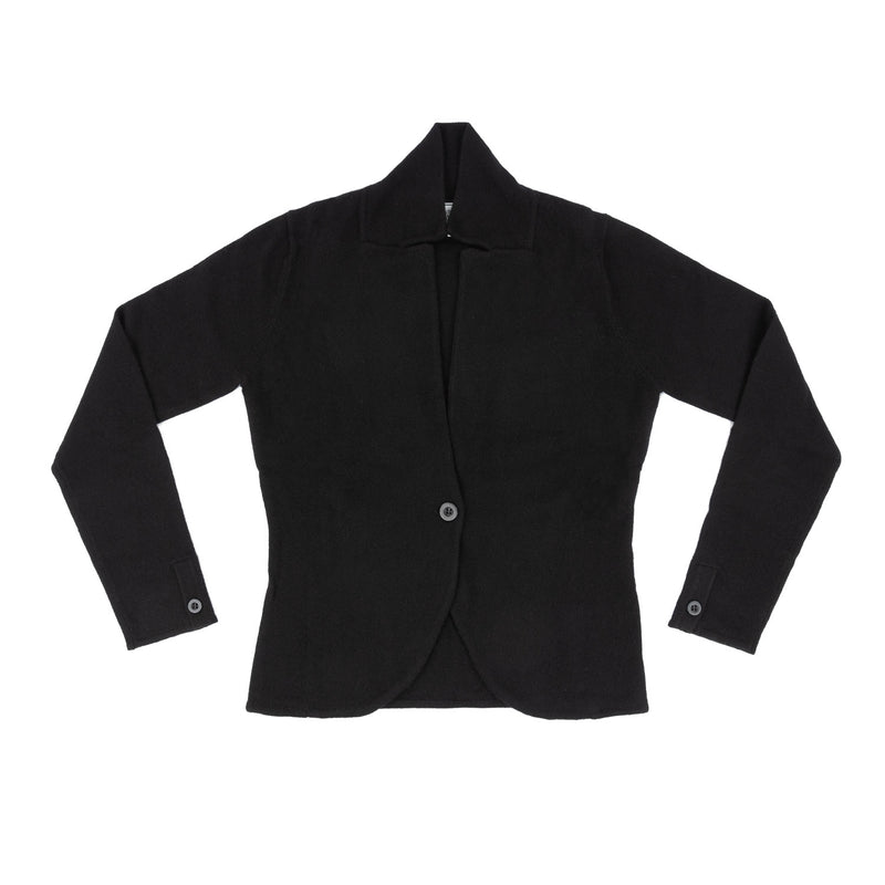 100% Cashmere Ladies Blazer Knit Black