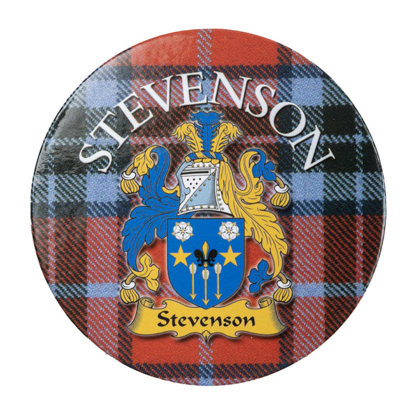 Clan/Family Name Round Cork Coaster Stevenson