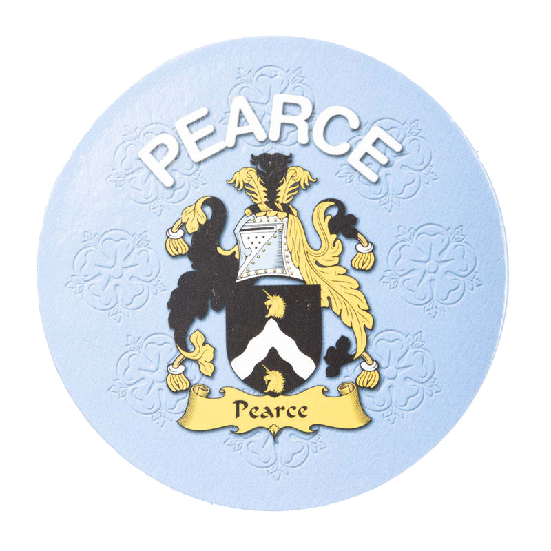 Clan/Family Name Round Cork Coaster Pearce