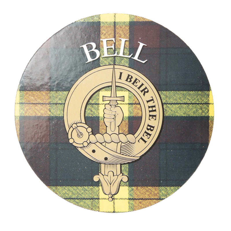 Clan/Family Name Round Cork Coaster Bell S