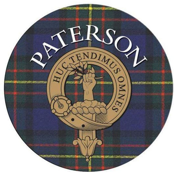 Clan/Family Name Round Cork Coaster Paterson