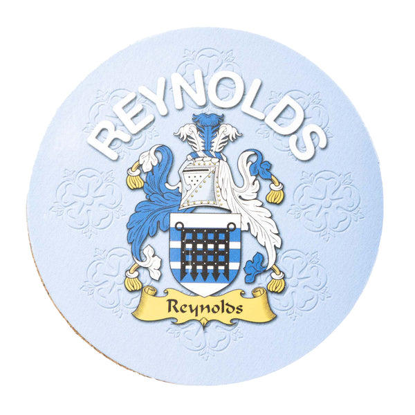 Clan/Family Name Round Cork Coaster Reynolds