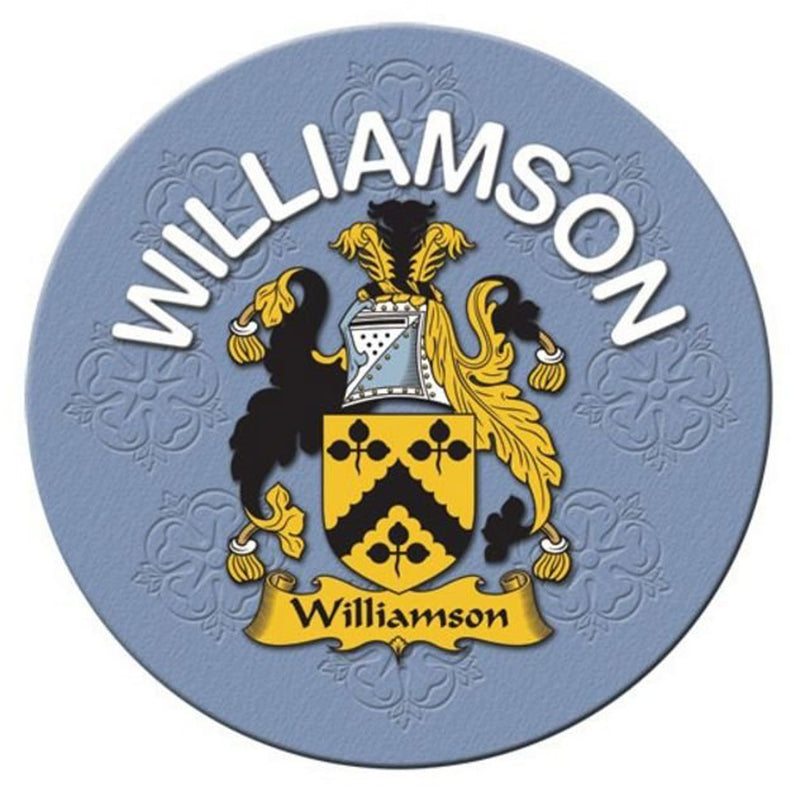 Clan/Family Name Round Cork Coaster Williamson E