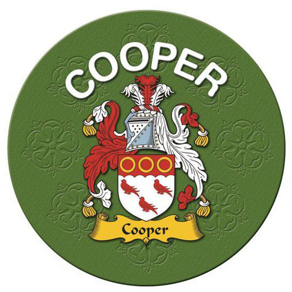 Clan/Family Name Round Cork Coaster Cooper E