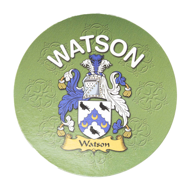 Clan/Family Name Round Cork Coaster Watson E