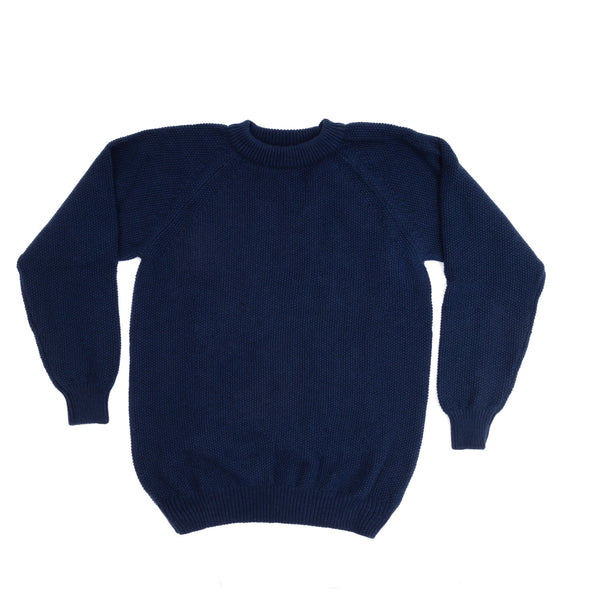 Marchbrae 100%Cashmere Gents Moss Stitch Navy