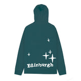 Adults Edin 3D Puff Printed Hooded Top Teal