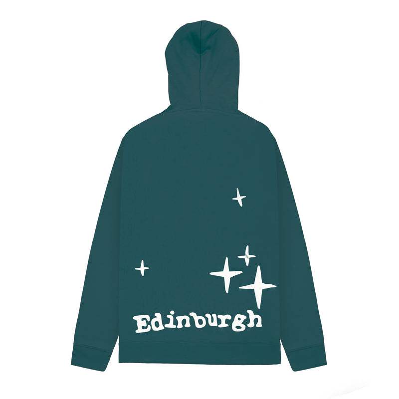 Adults Edin 3D Puff Printed Hooded Top Teal