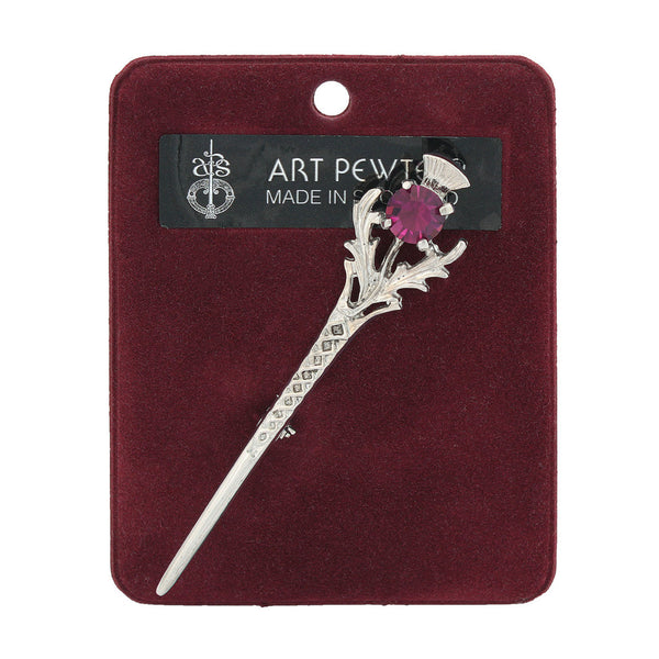 Thistle Kilt Pin Light Amethyst