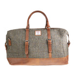 Ht Leather Large Travel Bag Brown Herringbone / Tan