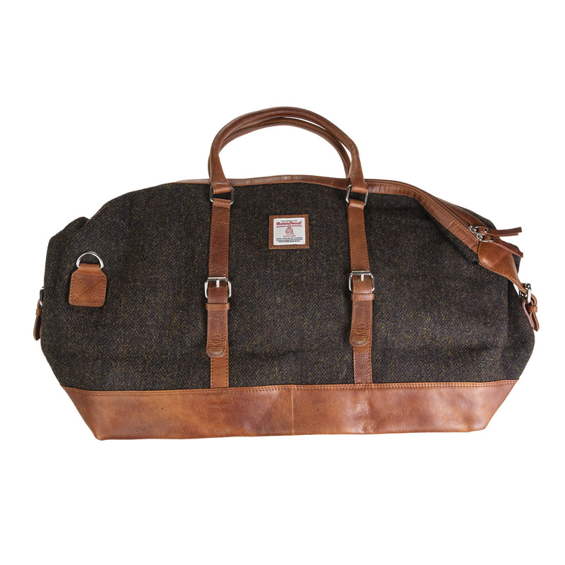 Ht Leather Large Travel Bag Dark Brown Barleycorn / Tan