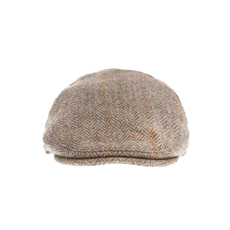 Heddle & Reed Harris Tweed Flatcap Brown Herringbone