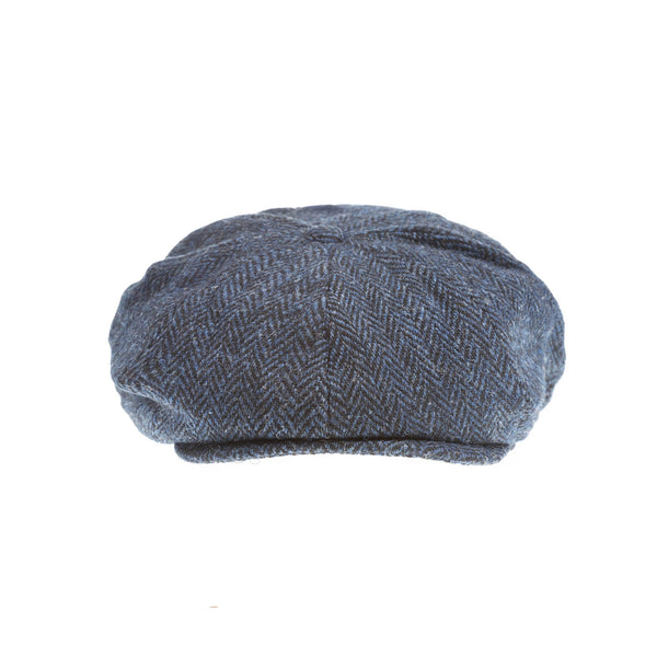 Heddle & Reed Harris Tweed 8Pce Cap Blue Herringbone