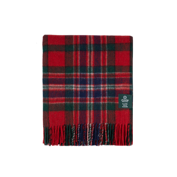 Highland Wool Blend Tartan Blanket Throw Macfarlane