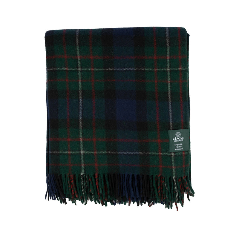 Highland Wool Blend Tartan Blanket Throw Fergusson