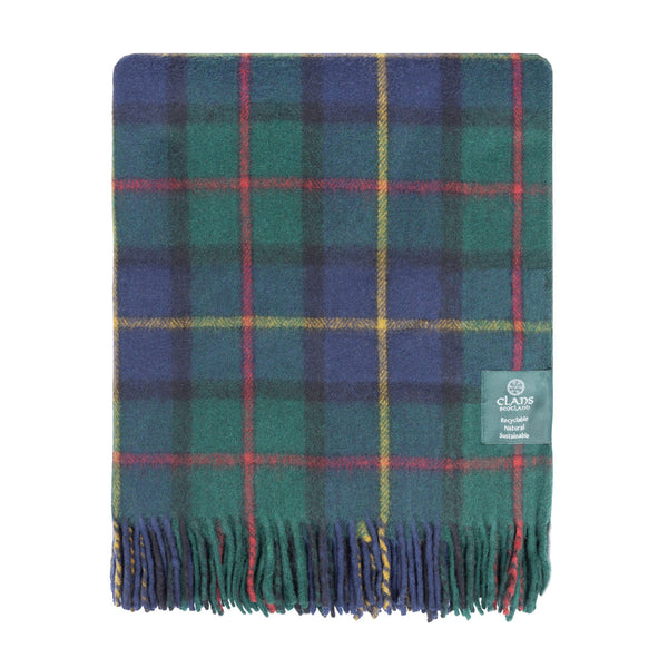 Highland Wool Blend Tartan Blanket Throw Macleod