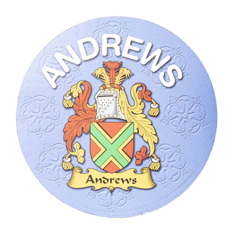 Clan/Family Name Round Cork Coaster Andrews