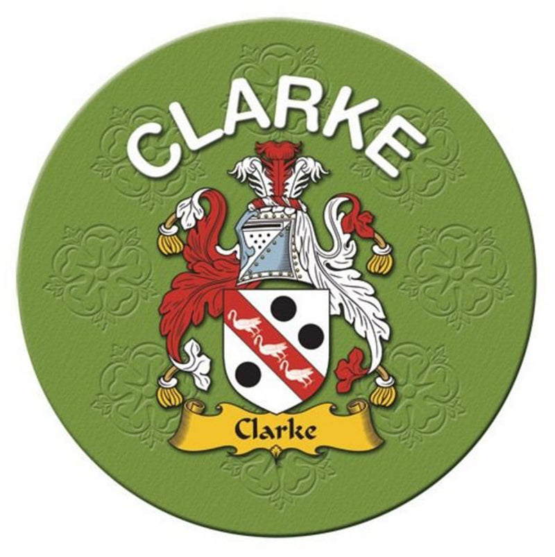 Clan/Family Name Round Cork Coaster Clarke