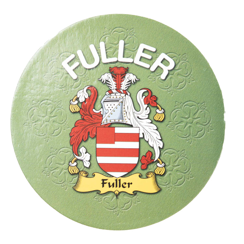 Clan/Family Name Round Cork Coaster Fuller