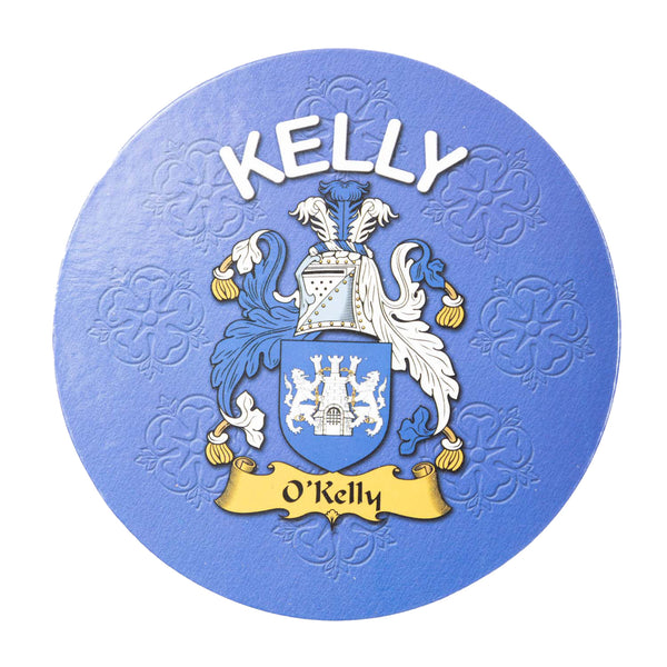 Clan/Family Name Round Cork Coaster Kelly