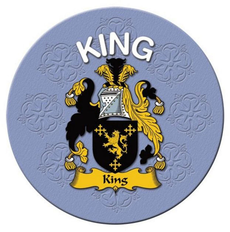 Clan/Family Name Round Cork Coaster King E